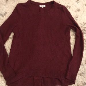 Madewell burgundy sweater size Small
